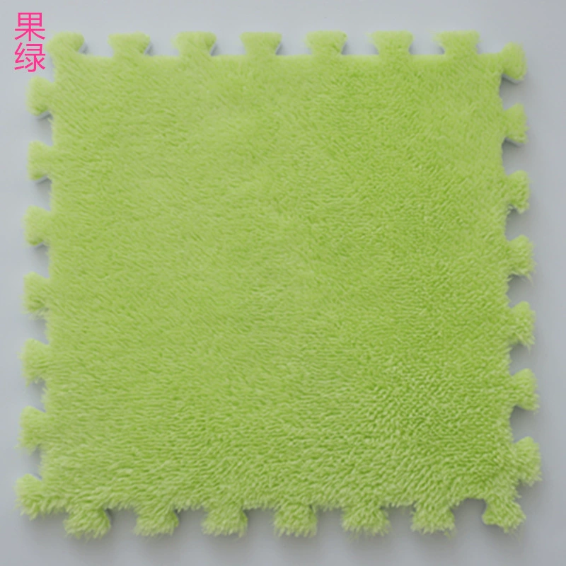 Foam Puzzle Carpet Mat, 30×30 cm Interlocking Velvet Tiles for Bedroom, Soft Crawling Pad