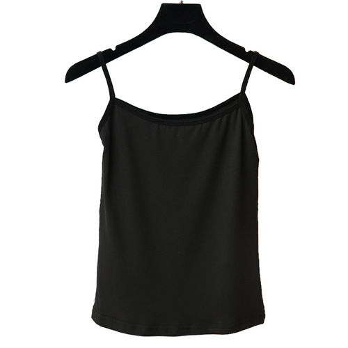 New arrival wholesale summer Korean-style solid color camisole women's short slim-fit solid color base shirt top