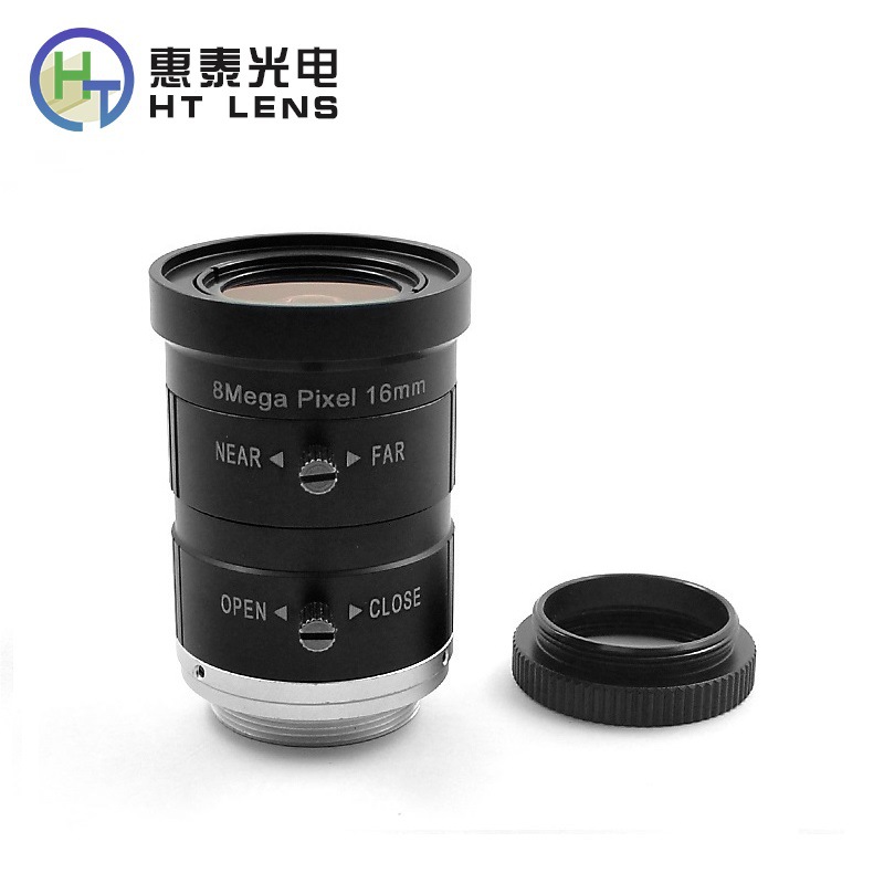 FA 산업용 렌즈 16MM 1 인치 HD 8 백만 C 포트 왜곡 기계 비전 산업용 카메라 렌즈