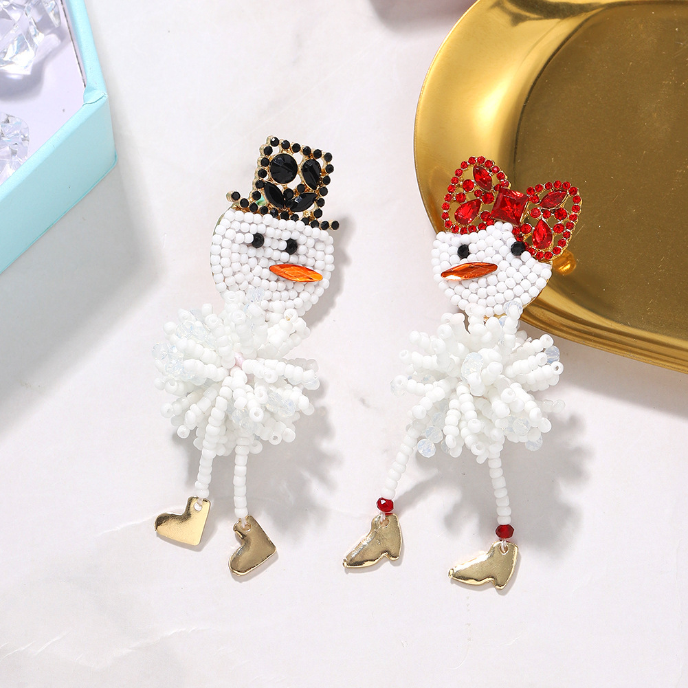 Creative Snowman Earrings display picture 4