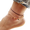 Multilayer fashionable ankle bracelet, set, decorations, European style, suitable for import, new collection, wholesale