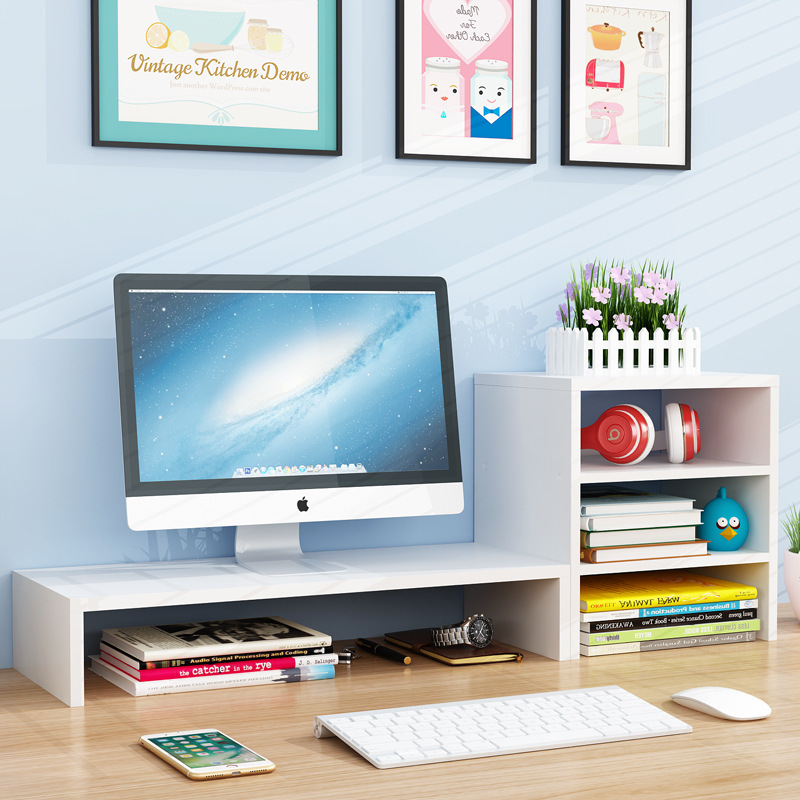 Desktop computer rack monitor screen elevated desktop keyboard organizer storage rack base storage rack manufacturer wholesale