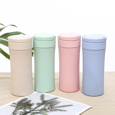 简约北欧风马卡龙色调麦香杯 家居新品时尚可降解材质麦香杯水杯|ru