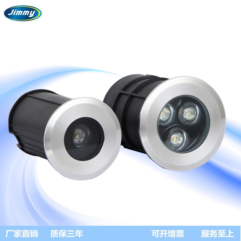 1W3W全不鏽鋼LED埋地燈水底燈 全304不鏽鋼燈體IP68防護廠家直批