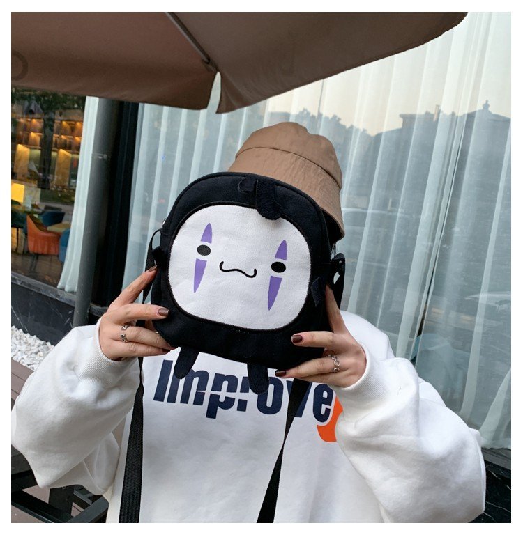 162g Weight Canvas Lining Material Zipper Closure Type Single Shoulder Strap Strap Type Crossbody Bag Bags Type Casual, Shopping Occasion Canvas Material Cartoon Pattern All Seasons Season Women's Gender Cute Style Medium Size Women's Medium Canvas Cartoon Cute Zipper Crossbody Bag 25