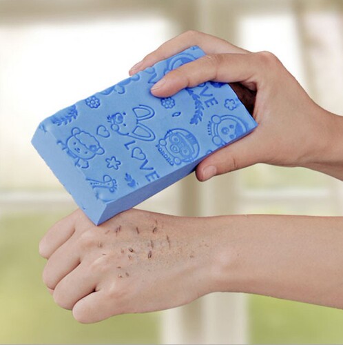 Bath sponge artifact infant baby bath cartoon double-sided bath cotton baby bath brush mud bath towel wholesale