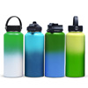 Capacious handheld space thermos stainless steel with glass, gradient, Birthday gift