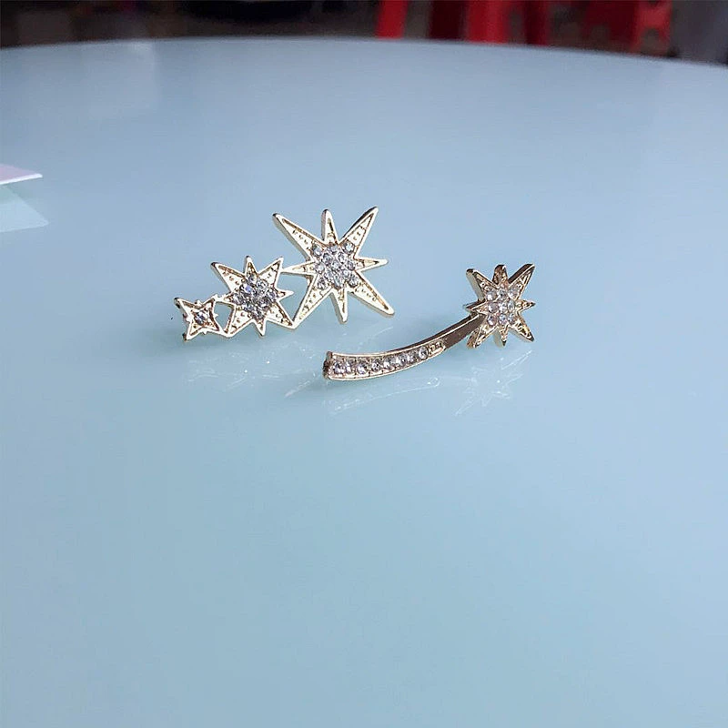 Серебряная игла, асимметричные изысканные серьги, образец серебра 925, стиль высокого качества