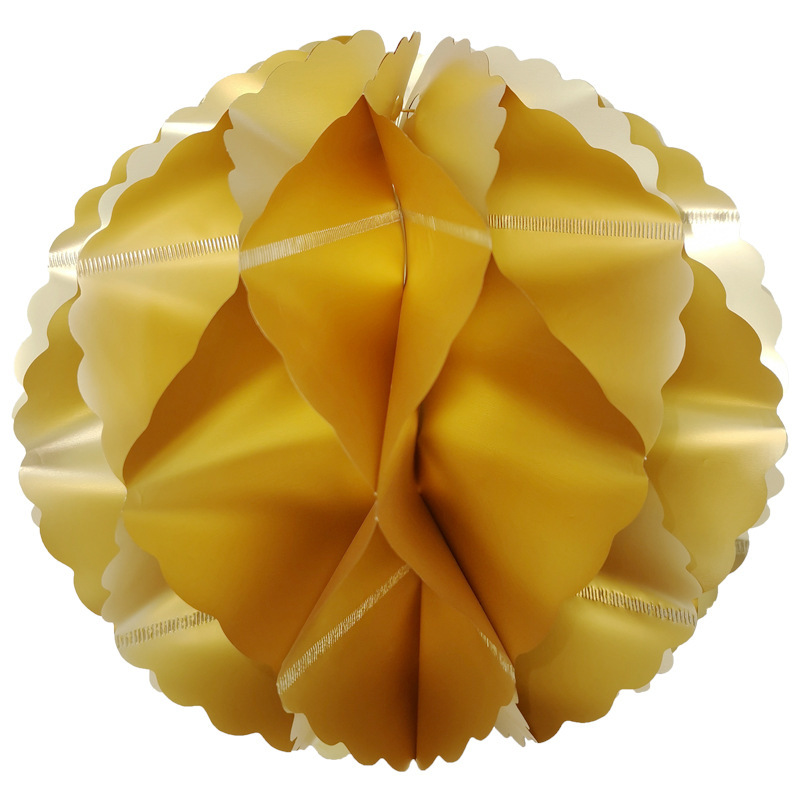 工厂直销玫瑰金蜂窝球圣诞节生日派对婚庆装饰金色纸花蜂巢灯笼-