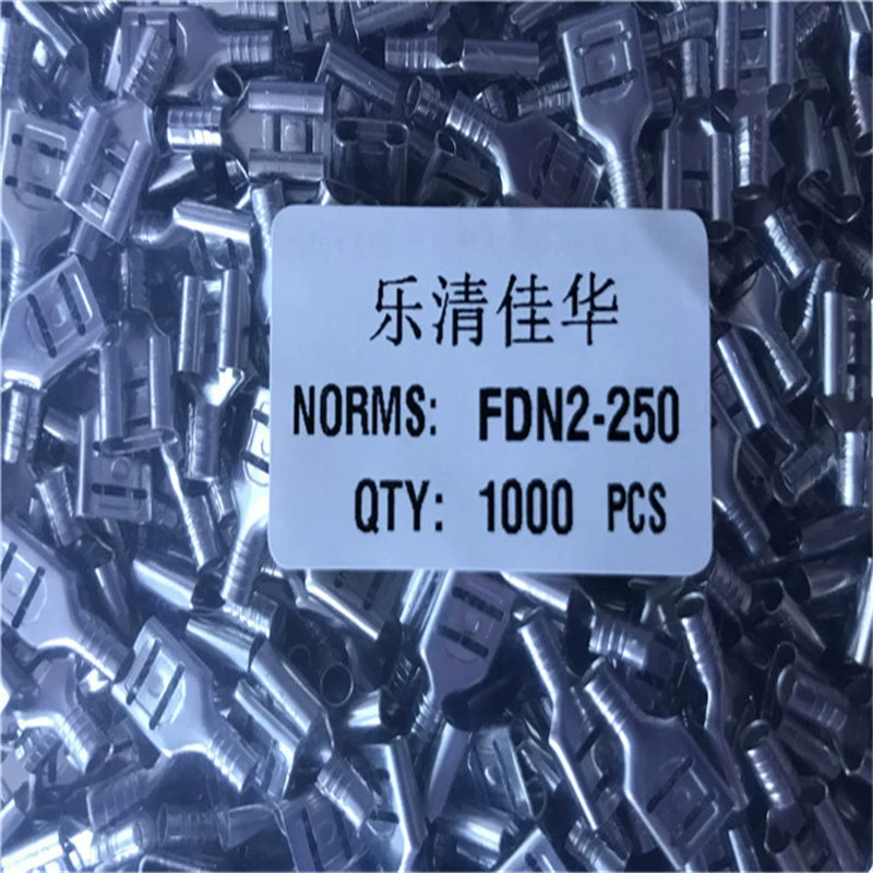 FDN2-250 Female sleeve spring end Cold crimp terminal 6.3 spring