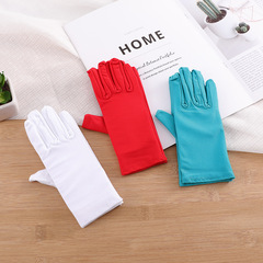 Children's thin pure white gloves for spring, summer, sports meet performance, dancing gloves, wholesale manufacturer