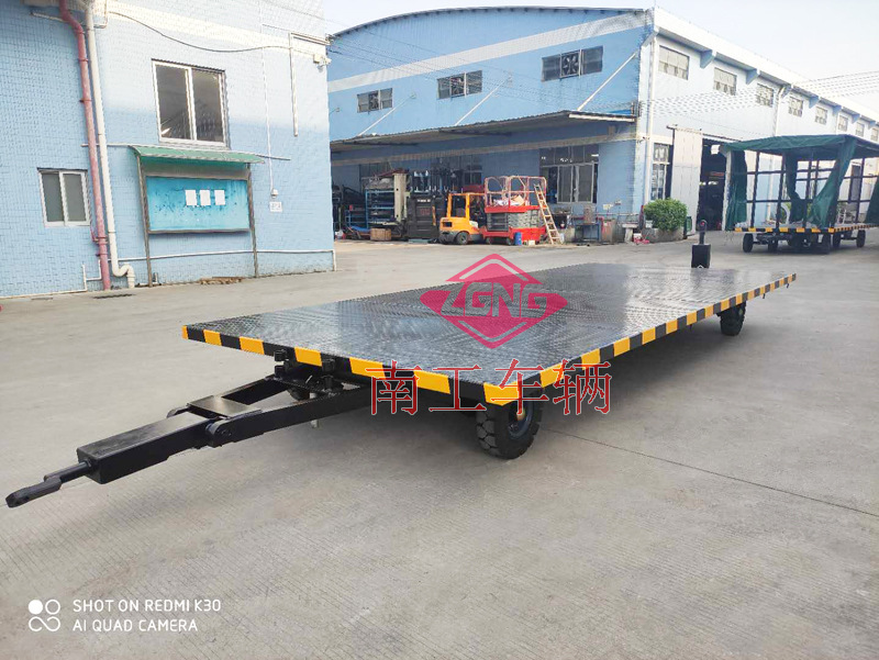 5吨双牵引平板车 叉车牵引工具全挂拖车