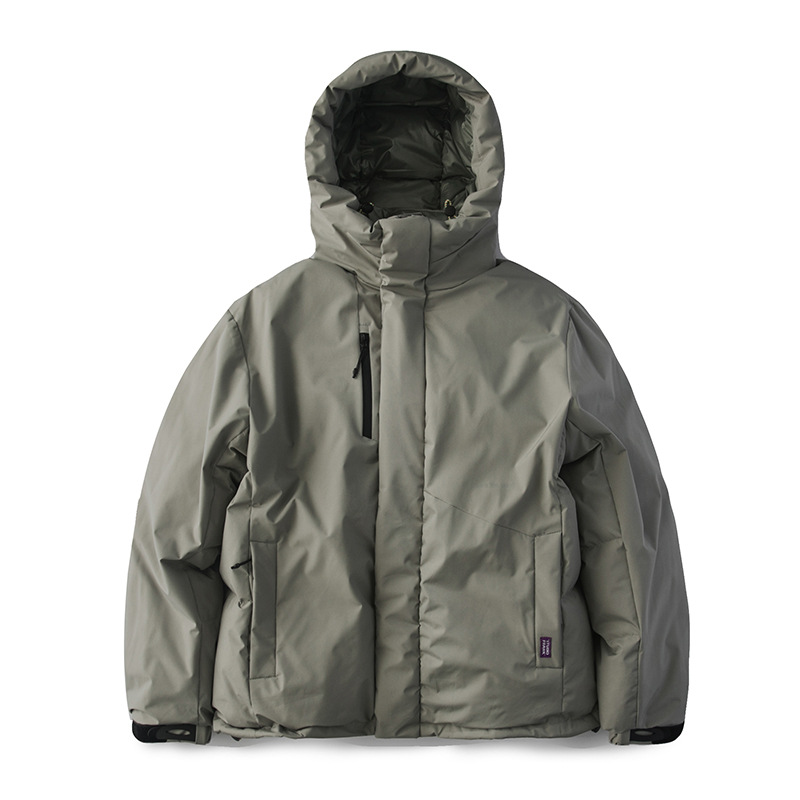 Yidao Vintage Winter Youth College Style Multi-pocket Casual Solid Color All-match Hooded Down Jacket Men's Coat