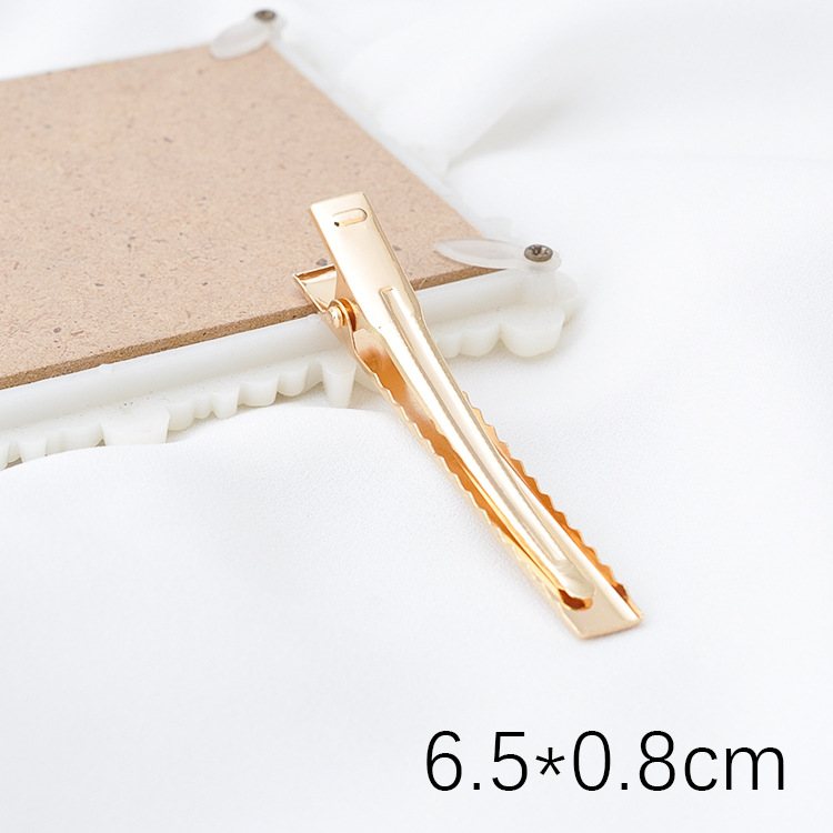 Clip de pico de pato dorado clip lateral clip cuadrado horquilla colgante plateado color retención accesorios para el cabello tocado accesorios de material hecho a mano básico