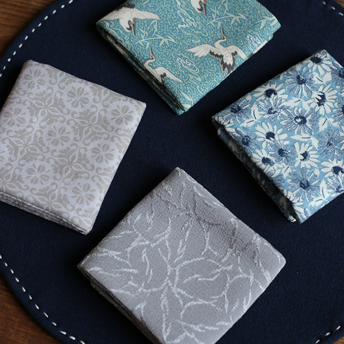 40 colors Japanese style pure cotton tea towel square towel Japanese clean side fresh cotton gauze handkerchief Kung Fu tea set coaster accessories