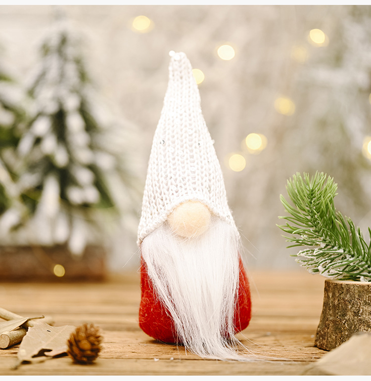Sequined Hat Doll Christmas Decoration
