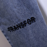 61568清仓特价胖mm秋季长款刺绣休闲裤宽松显瘦连体裤大码背带裤，女装牛仔裤，变形策服饰