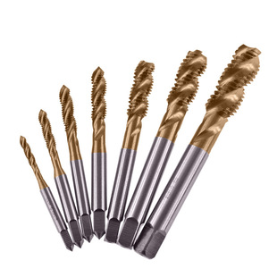 Cobalt-containing machine tap metal punching national standard coarse tooth wire tapping hand blind hole tapping square handle Spiral Tap wholesale