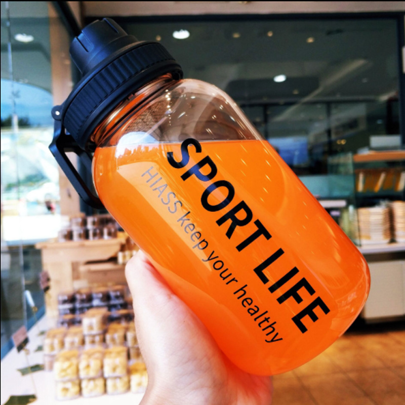 1000ml Large-Capacity Water Cup Men's Portable Cup Creative Simple Stylish Glass Female Student Fashion Korean