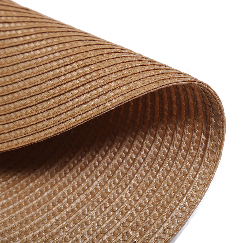 Wholesale of Japanese-style colored woven table MATS, PP eco-friendly round Western placemats, heat-insulating, waterproof and mold-proof tablecloth coasters detail image 18