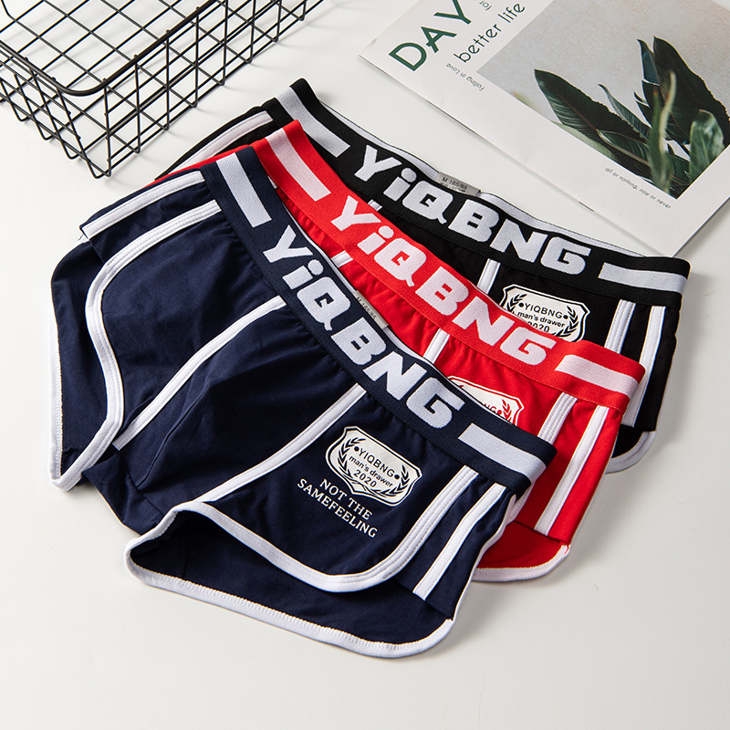 pure cotton man Underwear Flat angle Youth fashion personality ventilation Boxer leisure time comfortable Durable Underwear