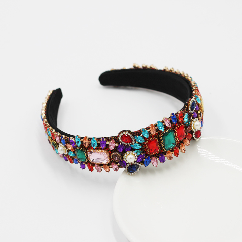 Diadema De Diamantes De Colores Con Perlas Barrocas display picture 6