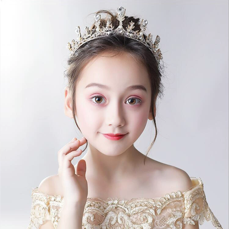 Children's tiara for princess, crown, golden headband, hair accessory, “Frozen”, Birthday gift