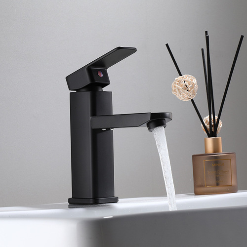 Square black above counter basin basin faucet European style bathroom wash basin under counter basin hot and cold faucet