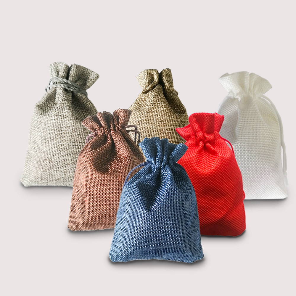 Simple Style Solid Color Cloth Drawstring Jewelry Packaging Bags display picture 2