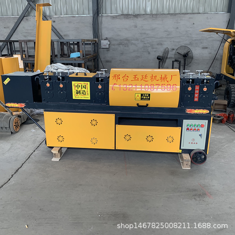 全自动钢管调直机双曲线多功能钢管调直除锈刷漆一体机钢管拉直机