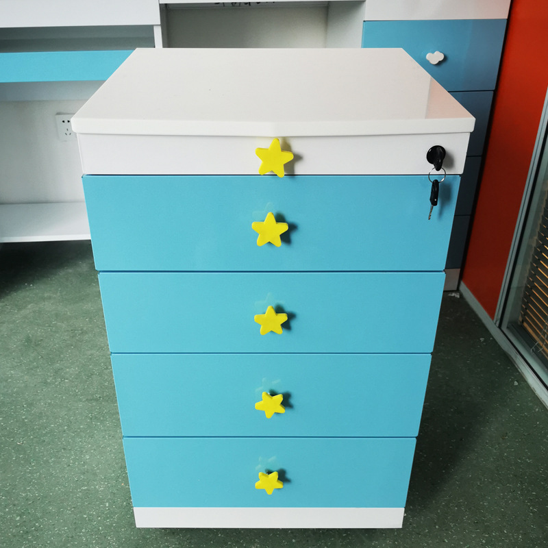 不锈钢医用移动边柜口腔推车柜儿童彩色收纳柜定制