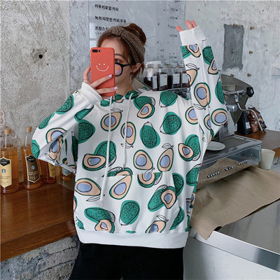 2020 Autumn new pattern Easy bf Lazy wind Sweater Thin section design printing leisure time Sports jacket