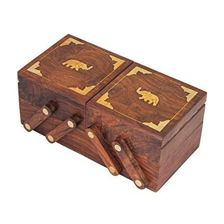 Производители поставляют простой деревянный ящик для хранения ювелирных изделий в европейском стиле в американском стиле, Настольный ящик для драгоценностей для макияжа, Органайзер