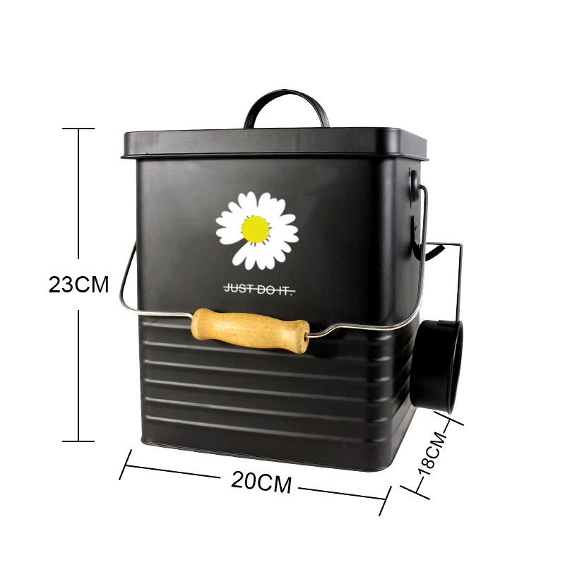 Ведро для корма для собак Ведро для корма для кошек Маленькая ромашка Герметичное влагостойкое ведро Ведро для хранения корма для домашних животных Ведро для корма для кошек Емкость для хранения зерна