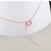 Brand necklace, chain for key bag , pendant, silver 925 sample, simple and elegant design