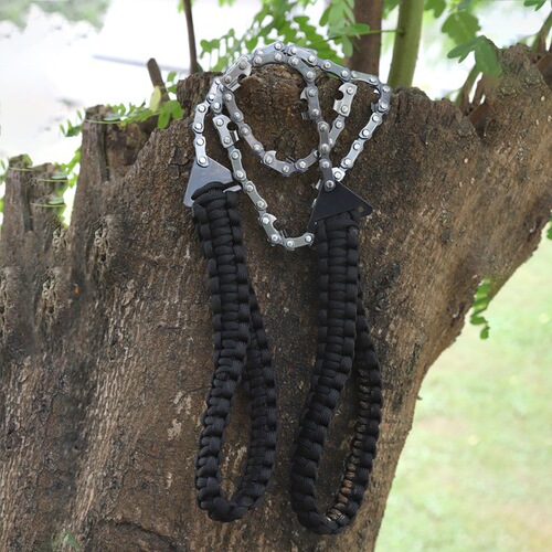 Amazon's best-selling multifunctional paracord handle 11-tooth pocket chain saw outdoor convenient survival wire saw hand chain saw