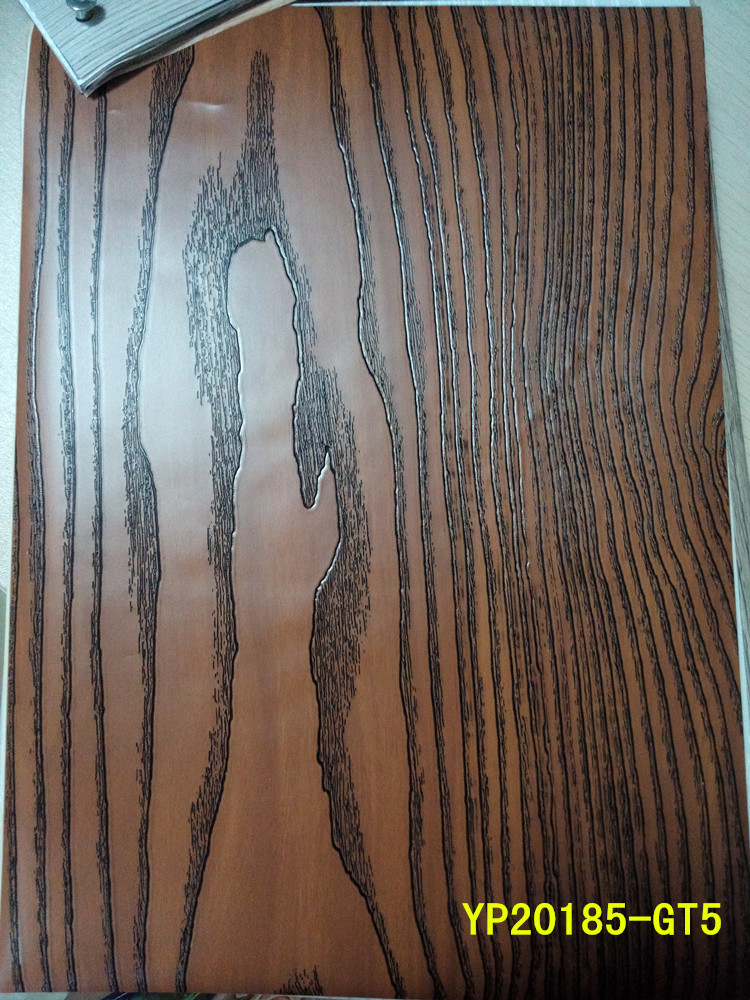 工厂生产批发环保木纹黑白色高光磨砂麻面水曲柳暖白吸塑平贴面膜