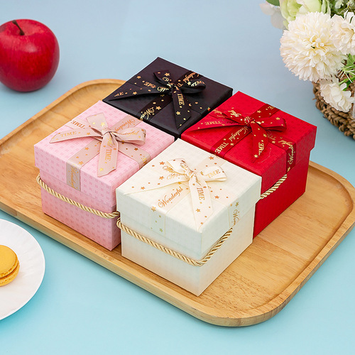 Heaven and earth cover hard box apple box Christmas Eve gift box Christmas gift packaging box wholesale customization