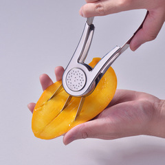 Mango Chipper King Multifunctional Mango Skinning Separator Peeler Knife Dice Cutter Scoop Meat Extractor on Amazon