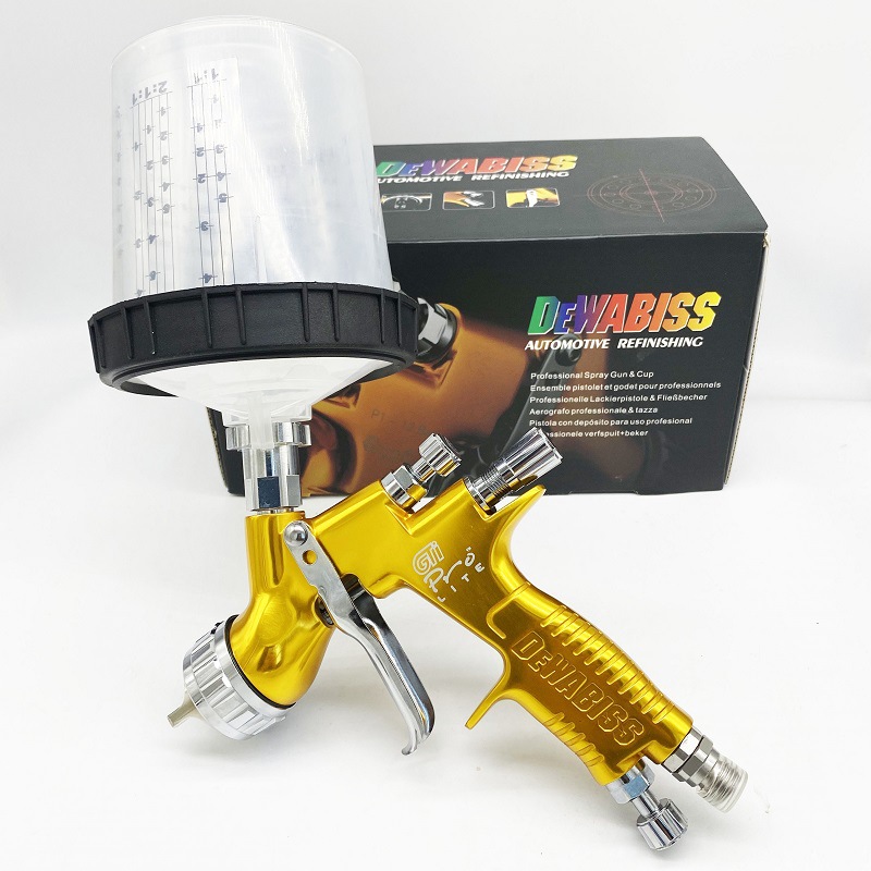 DEWABISS GTI +免洗壶油漆喷枪汽车家具涂料工具高雾化便携式工具