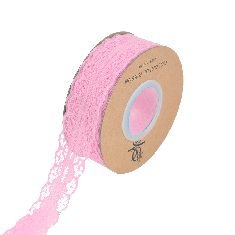 Fibra color 3cm flor pastel caja de regalo mano hecho a mano DIY tocado cinta de encaje arco cinta al por mayor