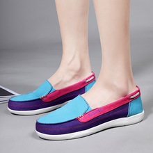 厂家直销新款帆布鞋女一脚蹬平跟布鞋百搭夏季鞋子女老北京布鞋女