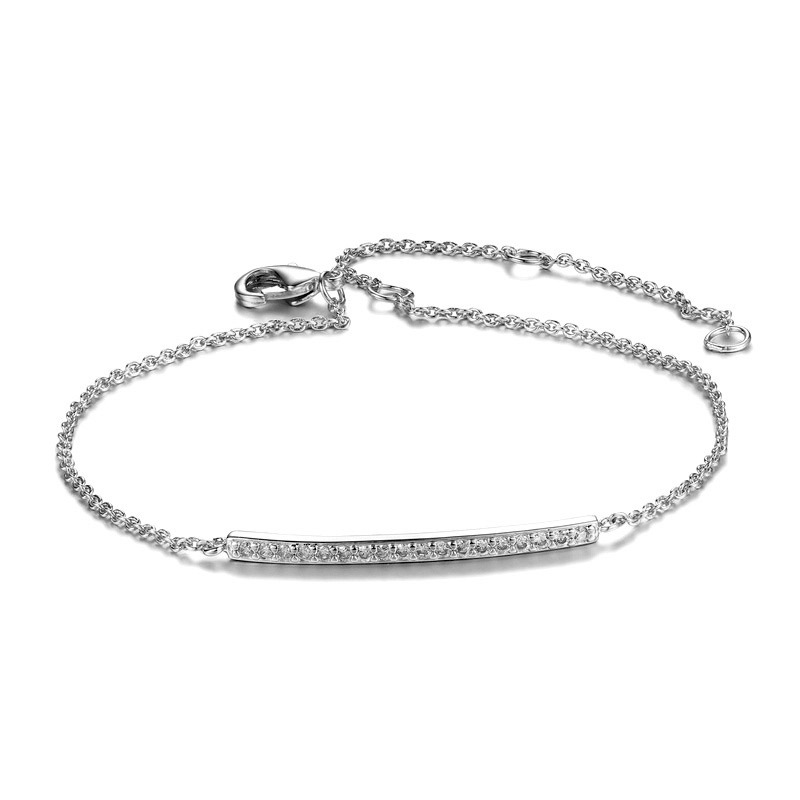 Fashion Heart Shape Bow Knot Copper Plating Zircon Bracelets 1 Piece