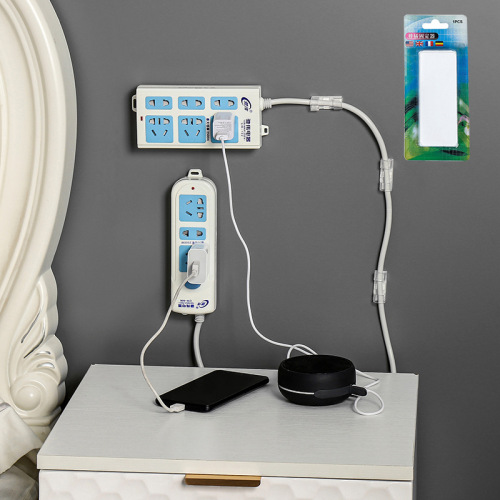 Creative power strip holder Home wall punch-free power strip strong traceless adhesive wall-mounted