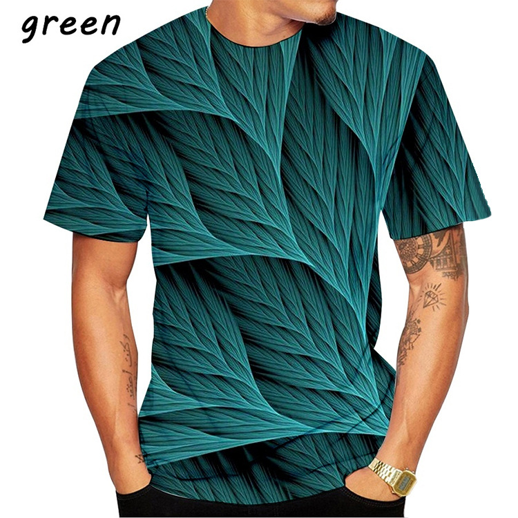 T-shirt d été imprimé en 3D camouflage - Ref 3427343 Image 9