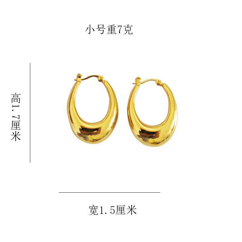 Minimalist Ring Earrings Water Drop Glossy Design Earring Wholesale Nihaojewelry display picture 10