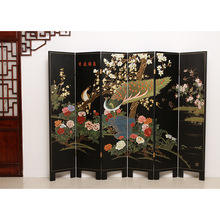 扬州漆器厂 漆器装饰屏风传统手工艺彩绘皇室花车屏风