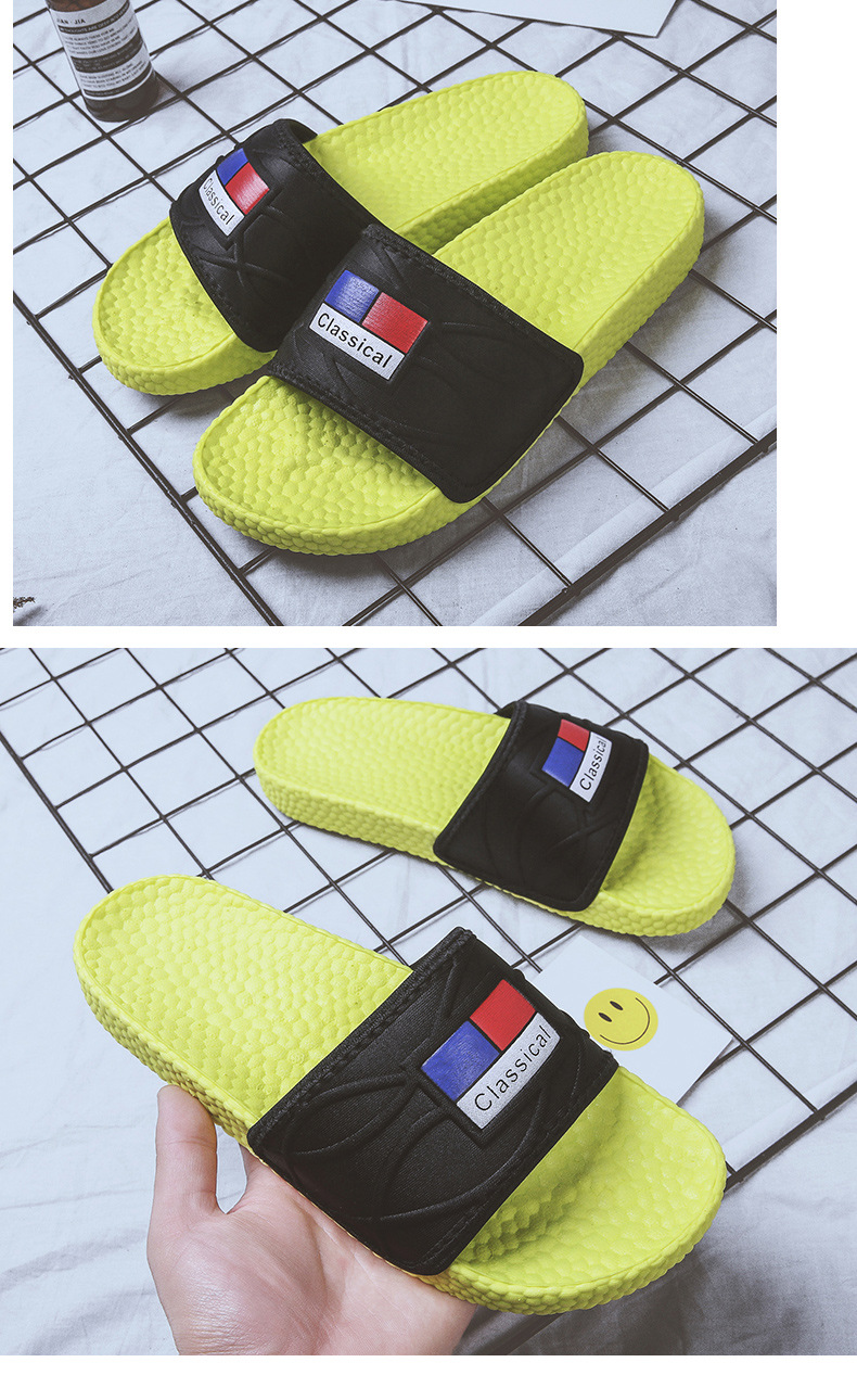 Lu 'an Summer slide Coconut Slippers for Adult men, anti-slip outdoor casual fashion, one-line trendy slippers, with a feeling of stepping on feces undefined