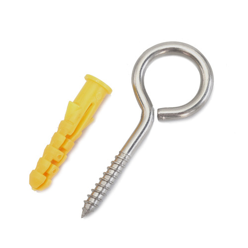 304 stainless steel sheep eye ring self-tapping screw sheep eye hook screw opening with ring hand screw wood screw self-tapping screw