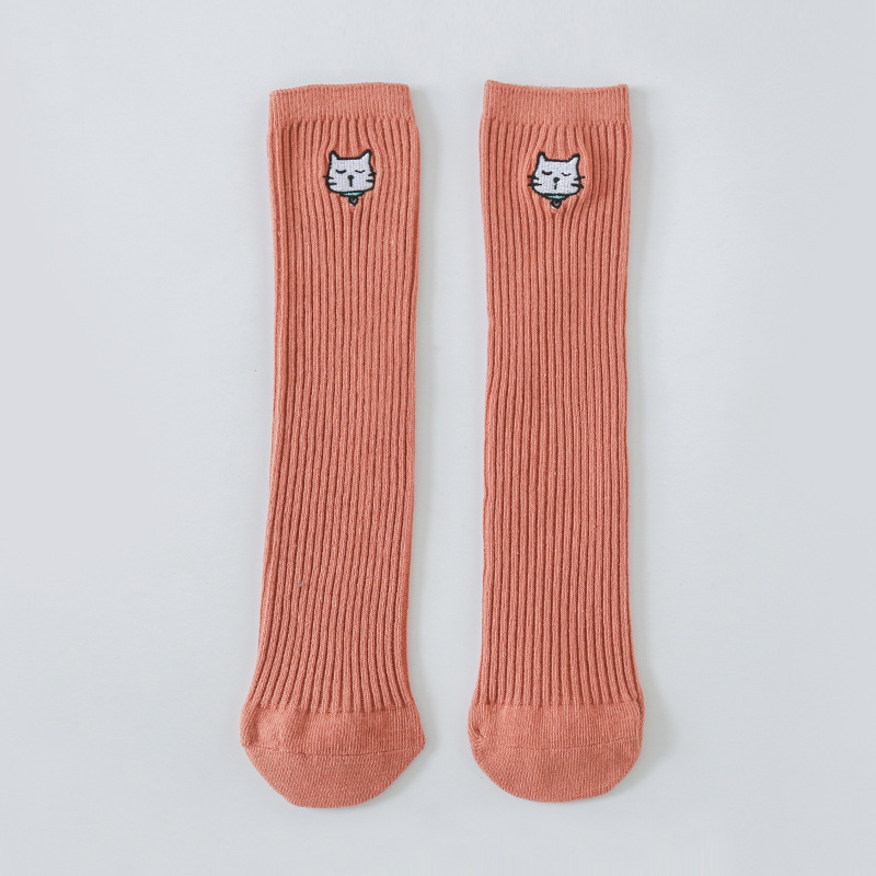Primavera/Verano 2020 nuevos calcetines para niños calcetines de media pantorrilla de dibujos animados bordados calcetines para bebés calcetines altos para niños y niñas calcetines para padres e hijos